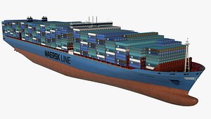 3D container ship mary maersk
