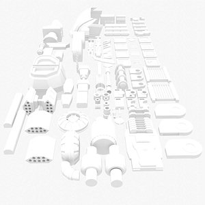 3D Mech Parts - Kitbash in Blender
