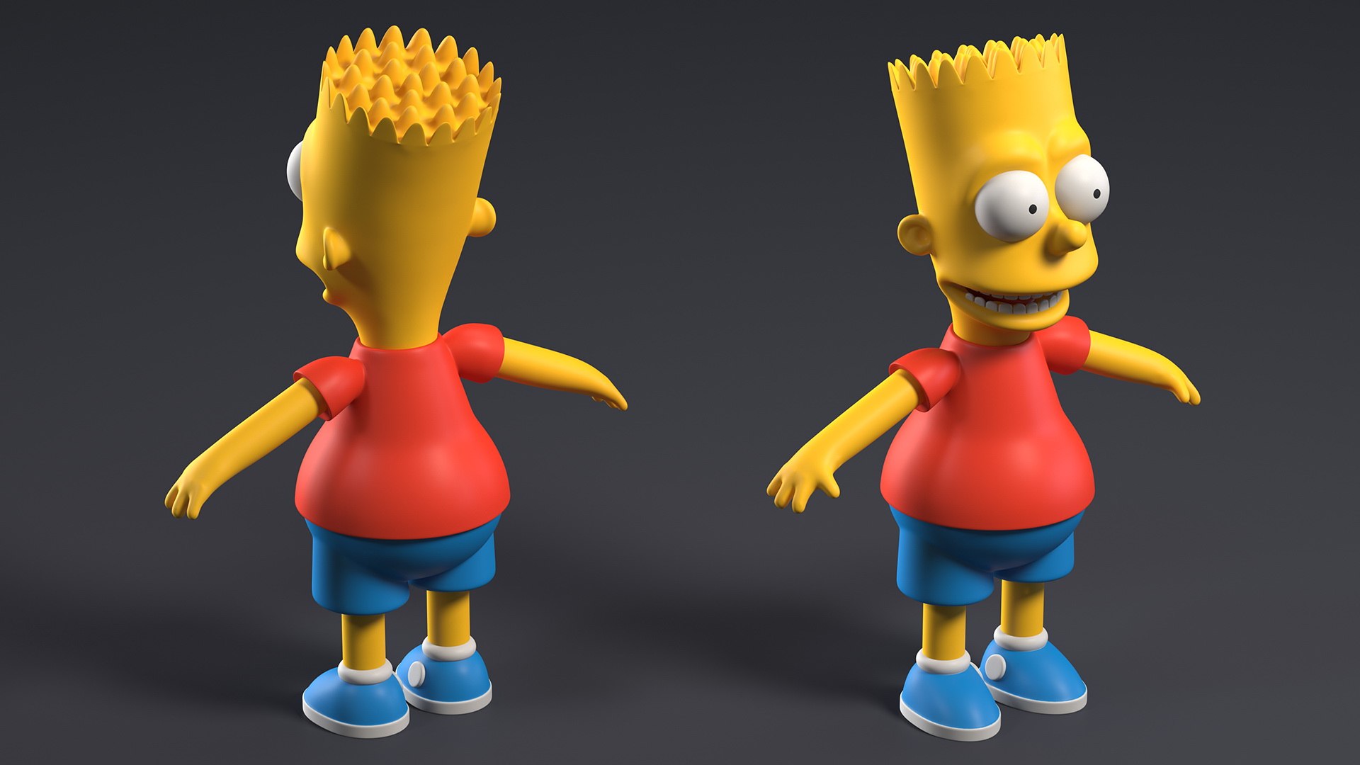 Bart Simpson Character A-pose 3D model https://p.turbosquid.com/ts-thumb/9g/REwaAO/L4/bartsimpsoncharacteraposemb3dmodel003/jpg/1662836889/1920x1080/fit_q87/37142e6c468019c2f608e86e56261ce0793347e9/bartsimpsoncharacteraposemb3dmodel003.jpg