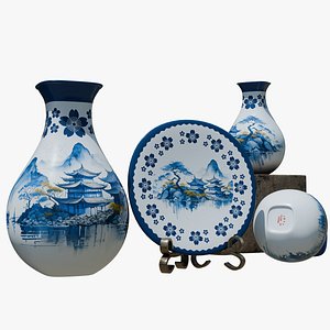 Classical Chinese Porcelain Vases Set