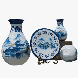 Classical Chinese Porcelain Vases Set