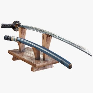 Blue O Katana - Large Authentic Samurai Sword model