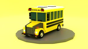 3D model Low-poly School Bus
