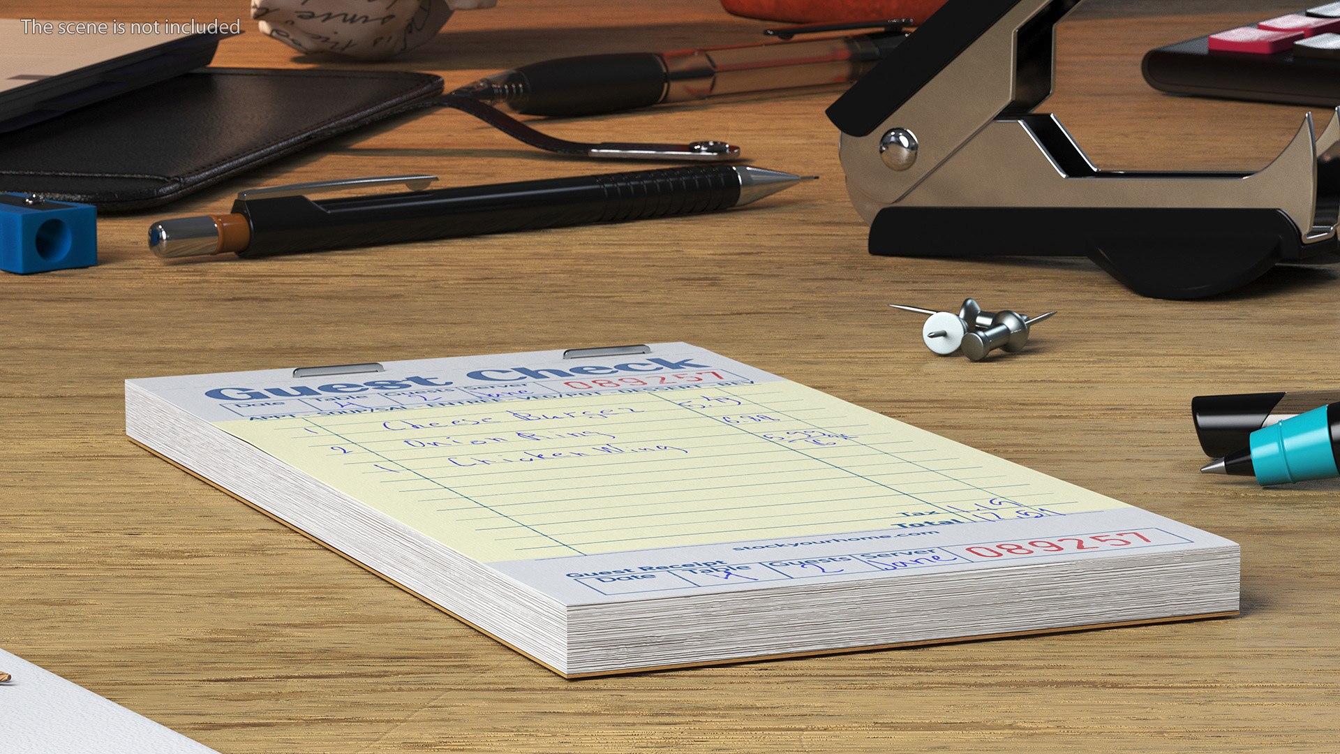 Filled Guest Check Book Yellow Pages Model - TurboSquid 2071804