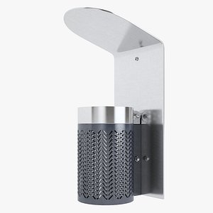 wall mounted ashtray 3D model