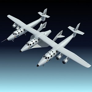 scaled composites white knight 3d model