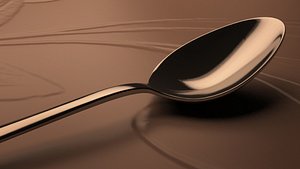 3d teaspoon modeled mentalray