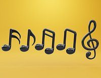 Musical Note Tone 3D Model