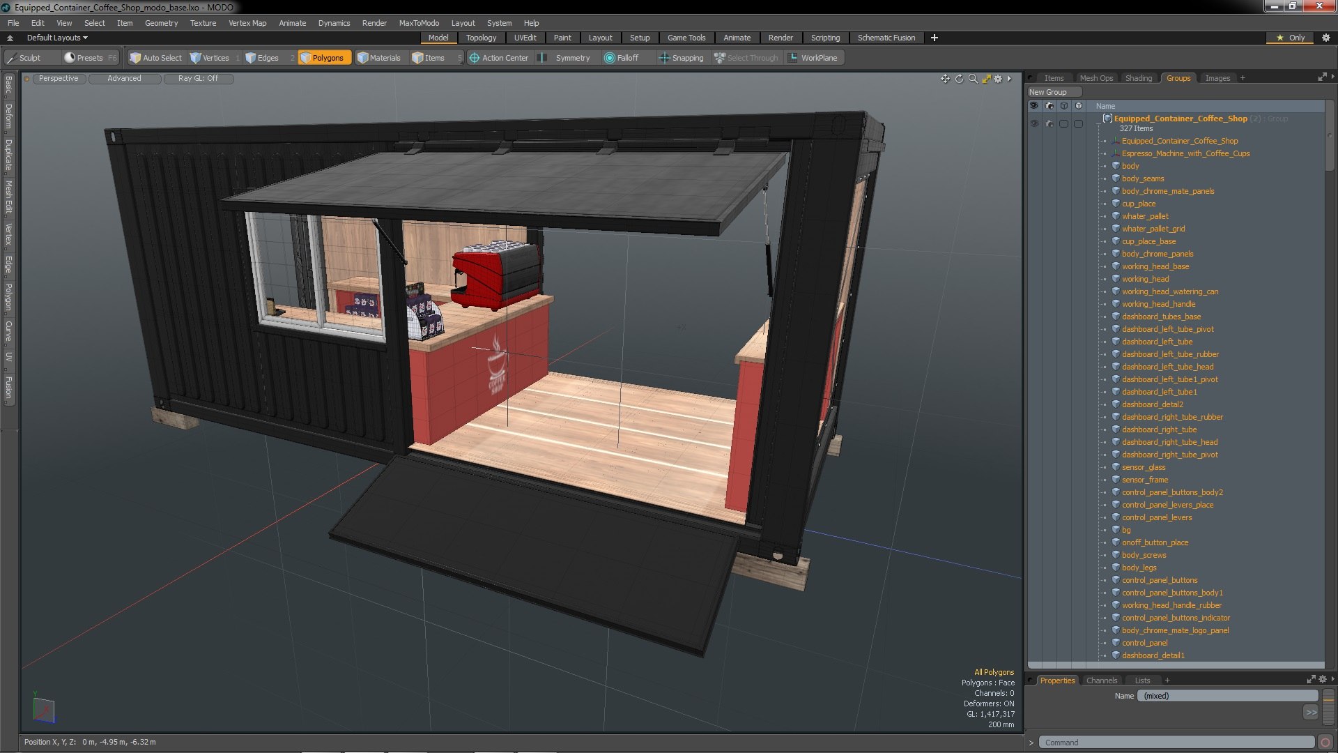3D Equipped Container Coffee Shop - TurboSquid 2155581