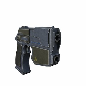 sci fi gun pistol 3D model