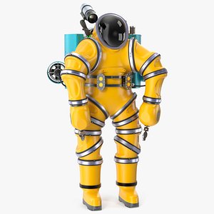 3D Submersible Exosuit Yellow model