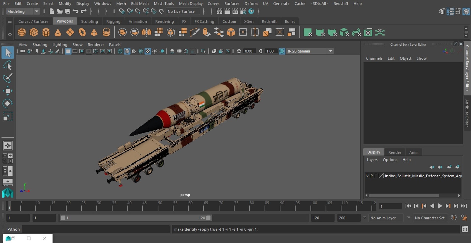 Indias Ballistic Missile Defence System Agni III 3D model https://p.turbosquid.com/ts-thumb/9g/xsmWvX/Kh/indiasballisticmissiledefencesystemagniiiimb3dmodel037/jpg/1680367583/1920x1080/fit_q87/e9ffd39dbd5cfe247b1279784bb52bd8040d9f83/indiasballisticmissiledefencesystemagniiiimb3dmodel037.jpg