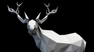 elk low-poly model