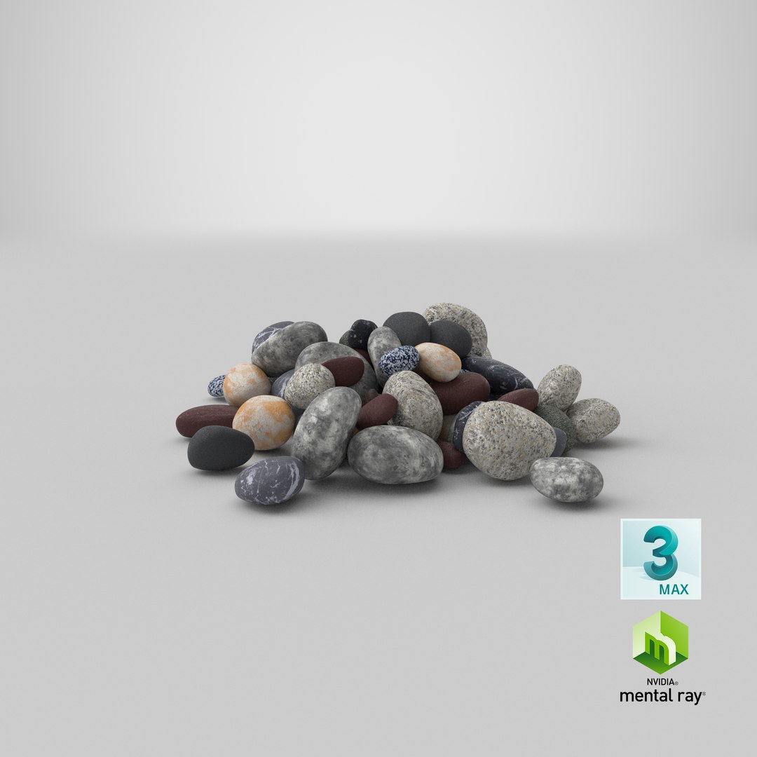 Pebbles Stones 3D Model - TurboSquid 1585037