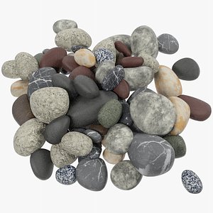 pebbles stones 3D model