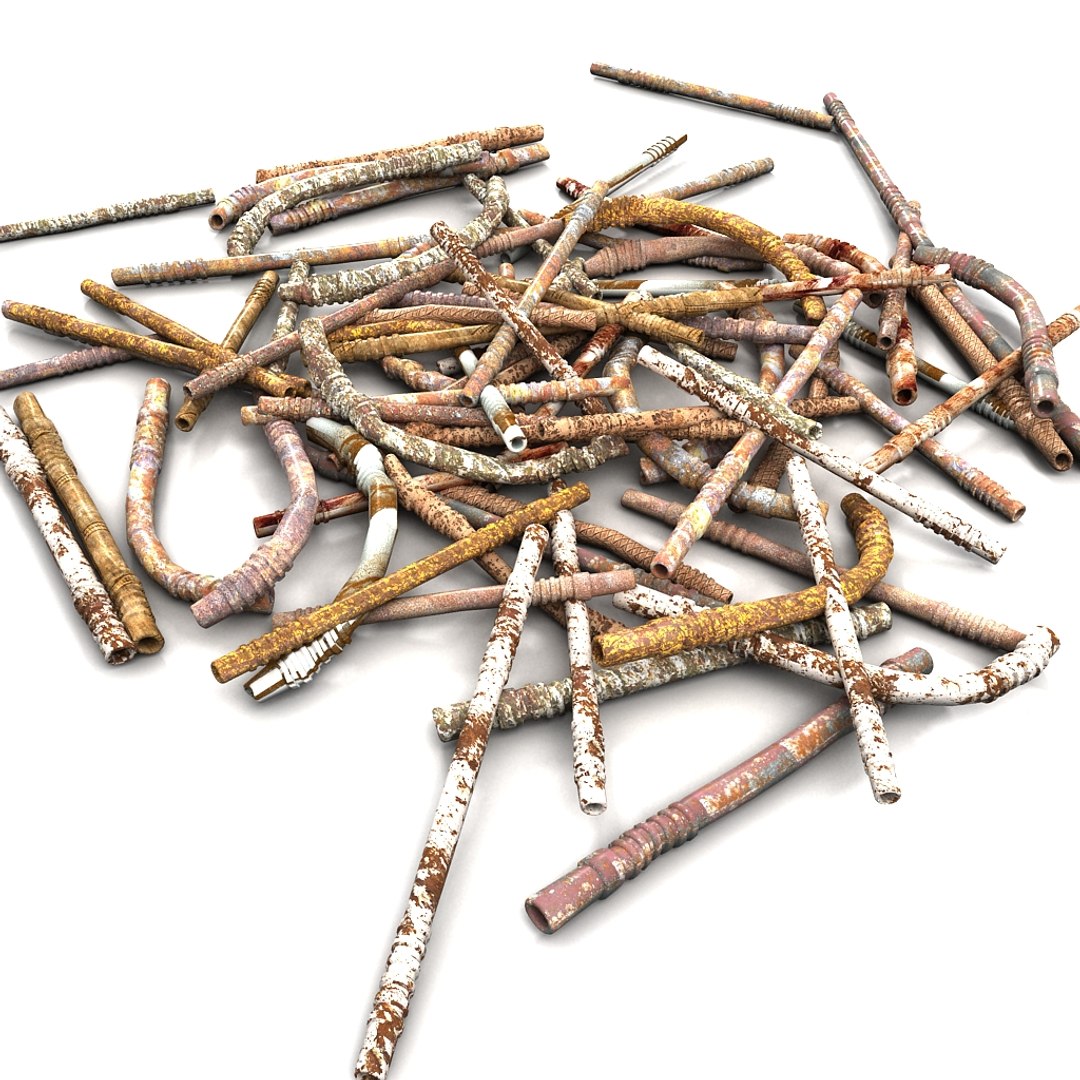 3d Model Of Debris Metal Rod