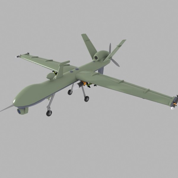 drone fighter 3d model