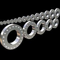 1/2-24 inch Pipe Flange Collection of 19 ANSI Class 900# Raised Face Slipon Flanges