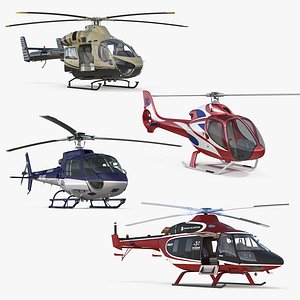Rigged Private Helicopters Collection 4