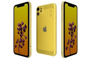 Apple iPhone 11 Yellow Low Poly 3D model