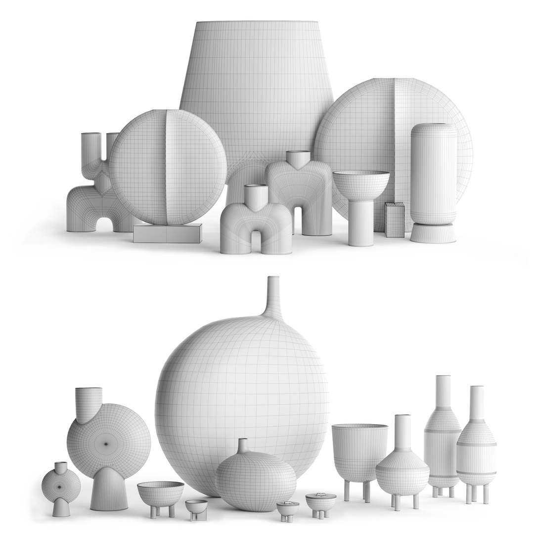 Vases 101 Copenhagen set 02 3D model - TurboSquid 2035958