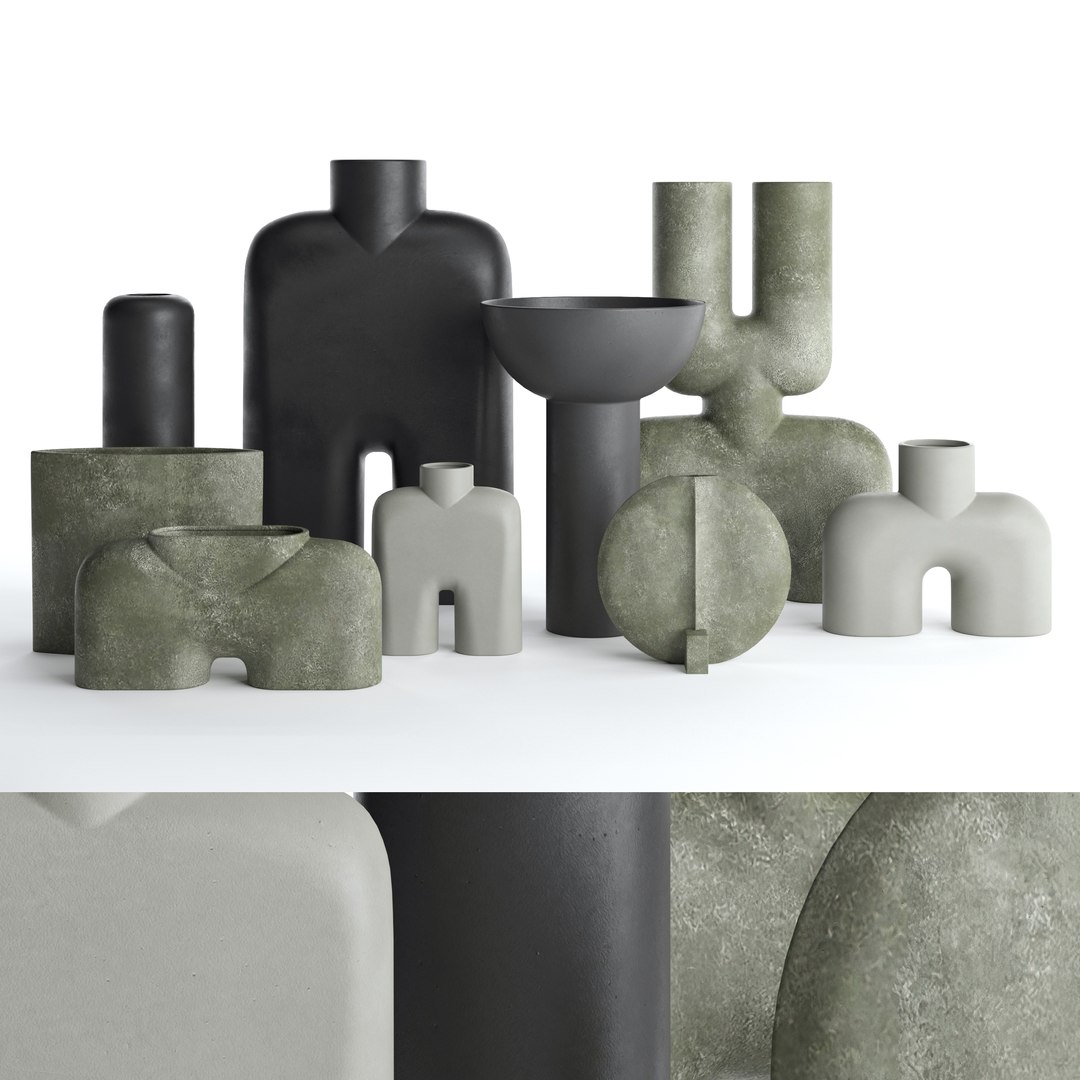 Vases 101 Copenhagen set 02 3D model - TurboSquid 2035958