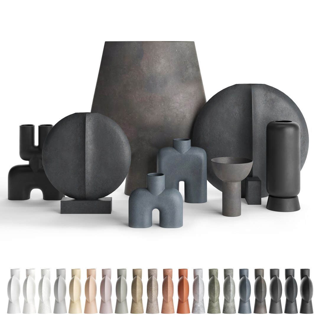 Vases 101 Copenhagen set 02 3D model - TurboSquid 2035958