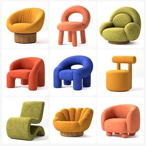 Modern Stylized Chair Collection Vol 01