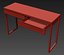 IKEA BESTA BURS Desk, high gloss white