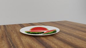 3D watermelon slices