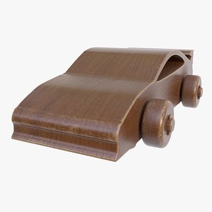 3D Wooden kids car 64