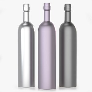 3D model metal bottle