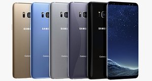 3D samsung galaxy s8 colors
