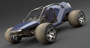 3d sci fi buggy