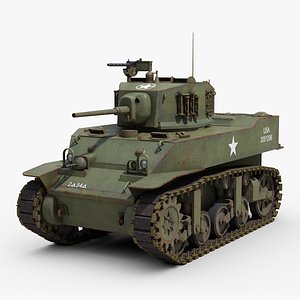 Stuart M5A1 Light Tank 3D