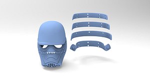 3D StormTrooper Helmet Samurai for 3d printing
