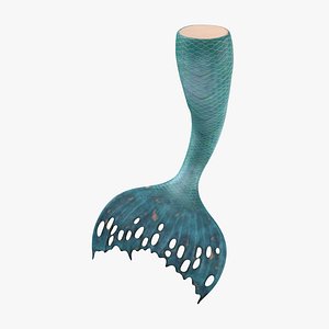 3D model mermaid 02 straight