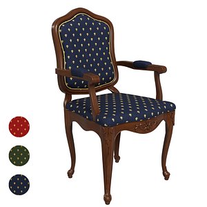 3D chair classic carved model