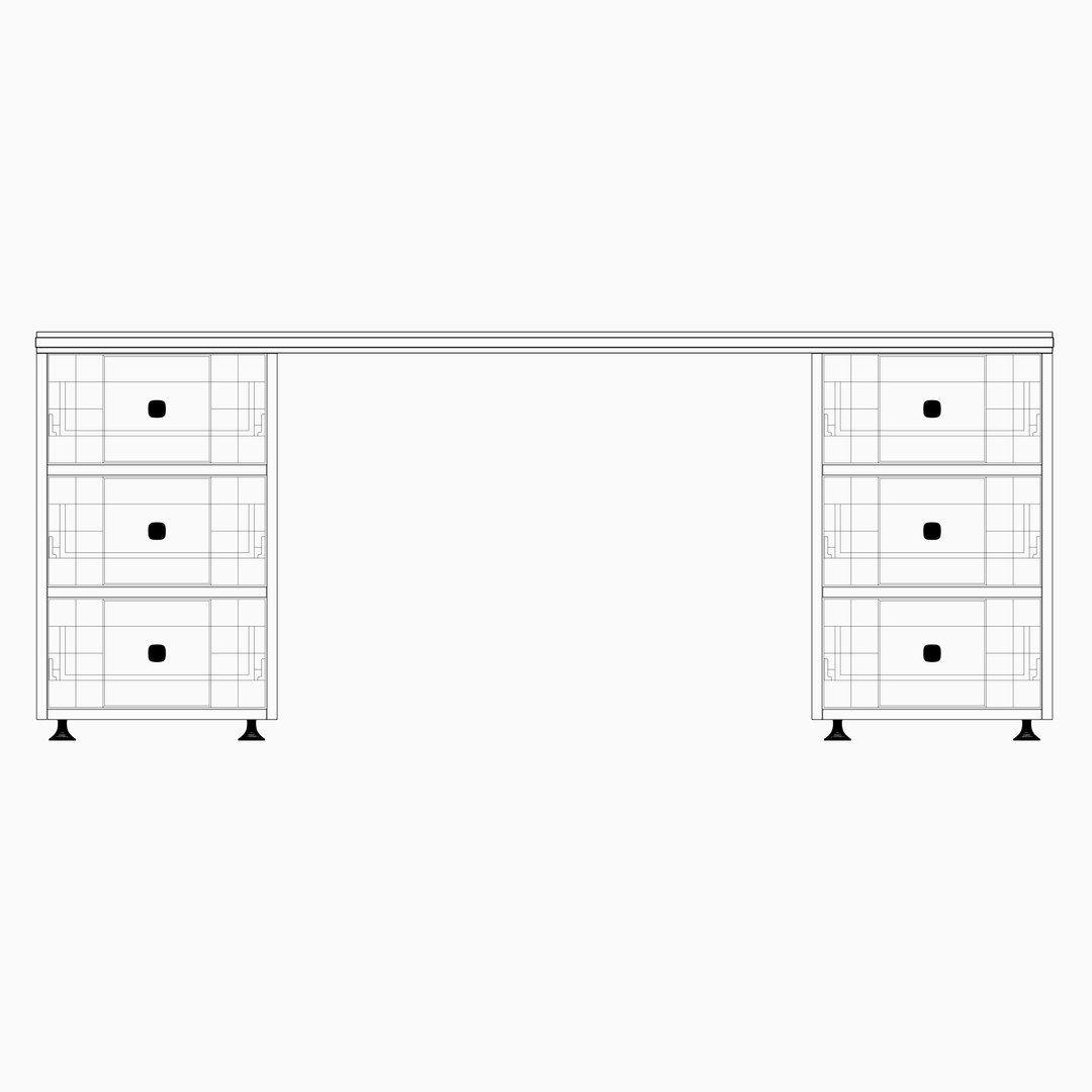 Office table model - TurboSquid 1215059