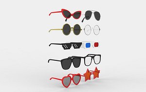 Sunglasses pack 3D model 3D model