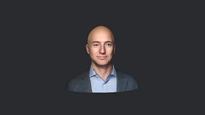 Jeff Bezos- Realistic bust head ready