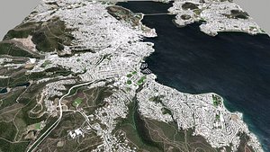 Cityscape Hobart Tasmania Australia 3D model