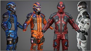 Sci-Fi Clothing Pack 01 and 02 Bundle