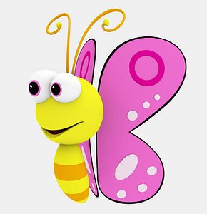 3D Cartoon Butterfly