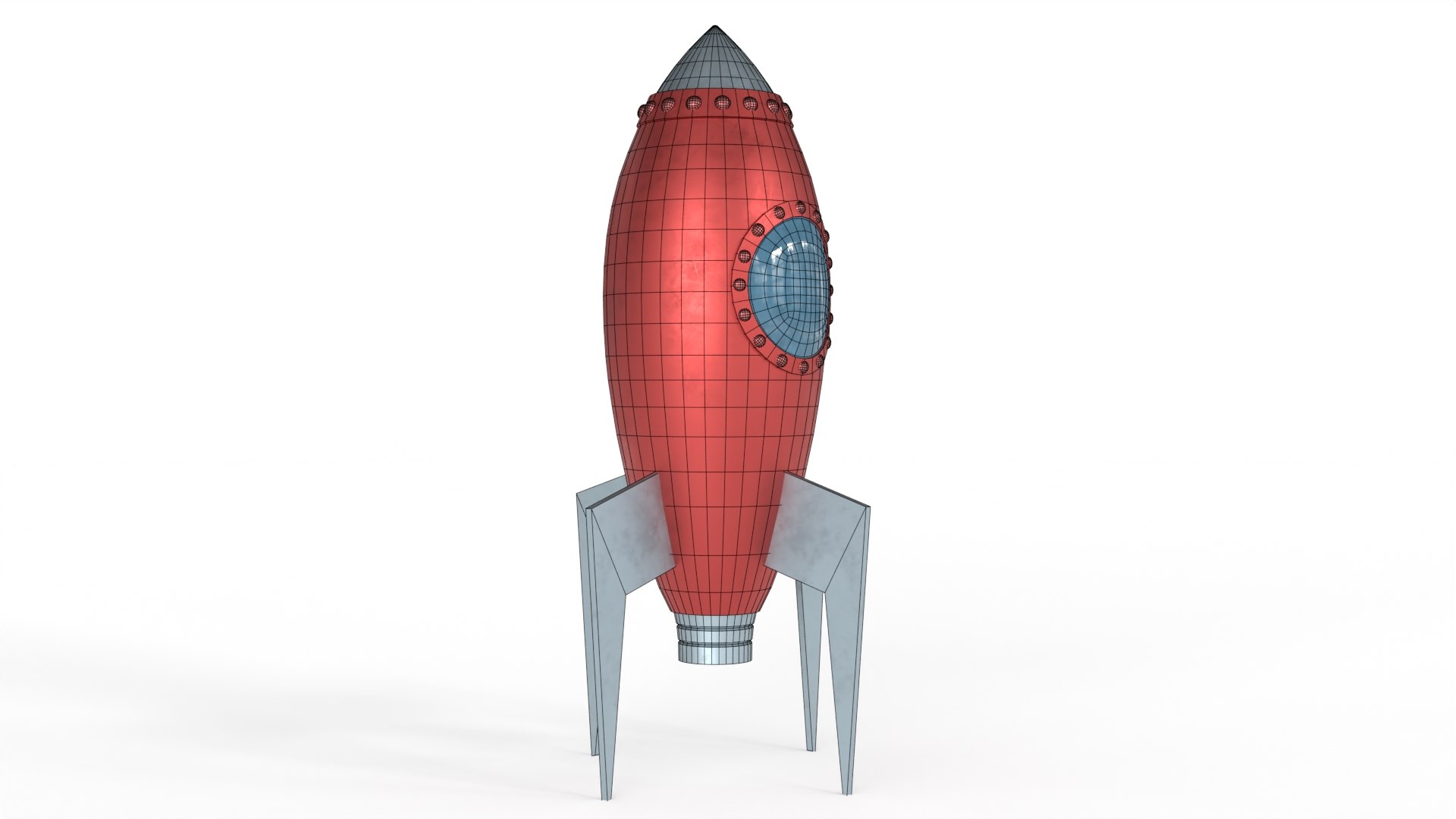 Red Metal Rocket 3D - TurboSquid 1652836