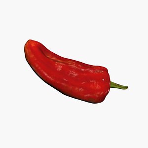 Red Pepper 3D Scan High Quality 3D
