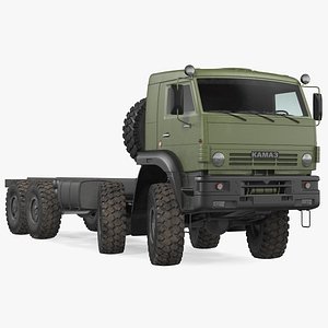 Kamaz 6350 8x8 Military Truck Chassis Rigged