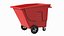 Commercial Wheeled Trash Cart Red