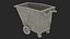Commercial Wheeled Trash Cart Red