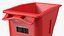 Commercial Wheeled Trash Cart Red